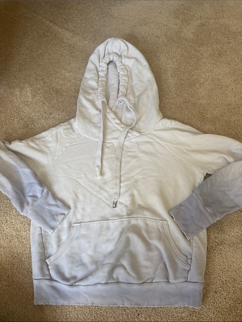 NSF Men's Hooded Pullover Sweater in Light Gray